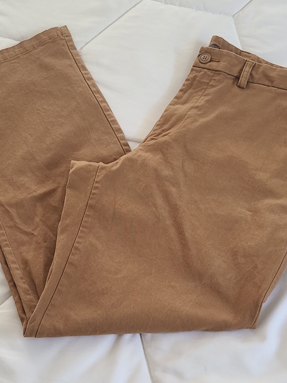 Old Navy Men's 36x32 Ultimate Slim Straight Dark Tan/Mustard Chino Pants